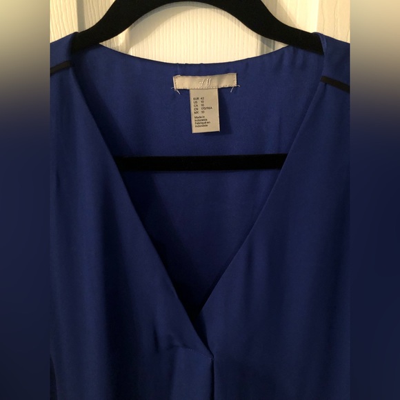 H&M cobalt blue shift dress size 10 - Picture 3 of 3